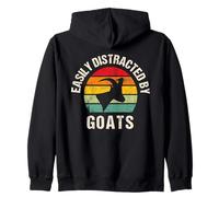 Facilmente distratto da capre, Divertenti capre Amanti Donne Uomini Felpa con Cappuccio