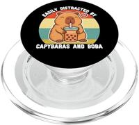 Facilmente distratto da Capybaras e Boba Graphic Kids Teens PopSockets PopGrip per MagSafe