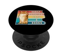 Facilmente distratto da Cats and Books Book Lover PopSockets PopGrip Adesivo