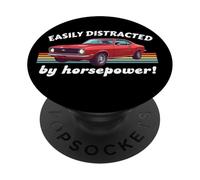 Facilmente distratto da cavalli, amanti delle muscle car americane PopSockets PopGrip Adesivo