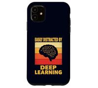 Facilmente distratto da Deep Learning Divertente scienziato di codifica AI Custodia per iPhone 11