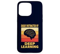 Facilmente distratto da Deep Learning Divertente scienziato di codifica AI Custodia per iPhone 15 Pro Max