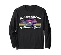 Facilmente distratto da Detroit Steel, American Muscle Car Love Maglia a Manica