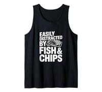 Facilmente distratto da Fish And Chips Funny Food Lover Canotta