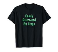 Facilmente distratto da Frogs Viral Meme Frog Lover Dichiarazione Maglietta