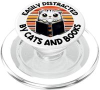 Facilmente distratto da gatti e libri PopSockets PopGrip per MagSafe