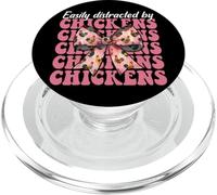 Facilmente distratto da polli allevamento pollo ragazza mamma PopSockets PopGrip per MagSafe