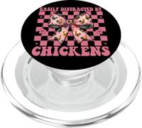 Facilmente distratto da polli allevamento pollo ragazza mamma PopSockets PopGrip per MagSafe