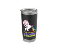 Facilmente distratto da Pooping Unicorns Rainbow Cute Kawaii Bicchiere termico in acciaio inox doppia parete