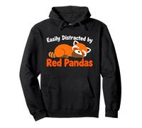 Facilmente distratto da Red Pandas Felpa con Cappuccio