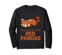 Facilmente distratto da Red Pandas Maglia a Manica
