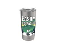 Facilmente distratto da rocce geologo montagna Rockhounding Bicchiere termico in acciaio inox doppia parete