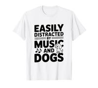 Facilmente distratto dagli Amanti della Musica e dei Cani Maglietta