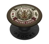 Facilmente distratto dagli insetti Vintage Bugs PopSockets PopGrip Adesivo