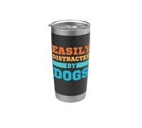 Facilmente distratto dai cani, divertente amante dei cuccioli Bicchiere termico in acciaio inox doppia parete