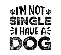 facilmente distratto dai cani non sono single ho un cane tipografia Adesivi murali 67.2x73.9cm Decorazione negozio Nero