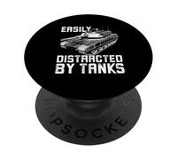Facilmente distratto dai carri armati, M1 Abrams Battle Tank Divertente PopSockets PopGrip Adesivo