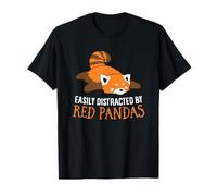 Facilmente distratto dai panda rossi Red Pandas Maglietta