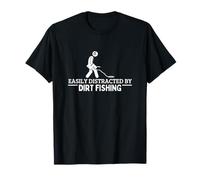 Facilmente distratto dalla pesca dello sporco Divertente Metal Detecting Maglietta