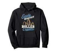 Facilmente distratto dalle Montagne Russe Thrill Ride Humor Felpa con Cappuccio