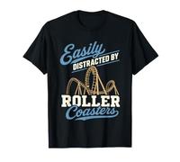 Facilmente distratto dalle Montagne Russe Thrill Ride Humor Maglietta