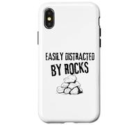 Facilmente distratto dalle rocce Umorismo divertente Geologia Rock Hunter Custodia per iPhone X/XS