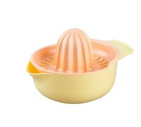 Fackelmann 17041 Spremiagrumi manuale, spremilimoni, arance, capacità 250 ml, lavabile in lavastoviglie, colore giallo, arancione, dimensioni 14,2 x 10,9 x 9 cm