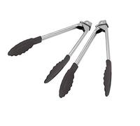 Fackelmann 2 mini pinze multiuso con punte in nylon e manico in acciaio, 18 cm, Soft Collection, (colore: nero e argento), quantità: 1 pezzo.