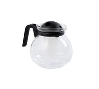 Fackelmann 2061050 Caraffa per teiera Speciale a microonde, Vetro, Plastica, Nero, 11 x 15 x 9,6 cm