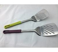 Fackelmann - Spatola scanalata, in acciaio INOX, colore: argento, 33 x 8 x 5 cm