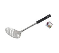 Fackelmann 24397 Cucchiaio Forato, 33 cm, Colore: Nero