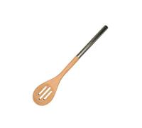 Fackelmann 30372 Cucchiaio traforato in legno di faggio e manico in acciaio inox, cucchiaio da servire traforato, cucchiaio da cucina, legno, acciaio inossidabile, 34 x 6 cm