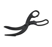 FACKELMANN 40198 Forbici per pizza, tagliapizza in plastica, Forbici per focaccia adatta a teglie e padelle antiaderenti (Colore: Nero)