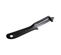 Fackelmann Eplucheur x 1 Pelapatate per asparagi Campione del Mondo, Acciaio Inossidabile, Nero/Argento, 18 x 7.9 x 1 cm