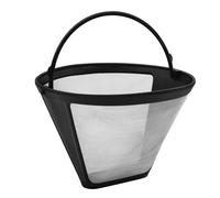 Fackelmann 42273 Filtro permanente per caffè e tè, filtro riutilizzabile per macchine da caffè, Nero/argento, dimensione N.4 (Ø 11,5 cm, altezza 8,5 cm)