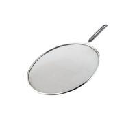 Fackelmann 42344 Coperchio antiproiezione, coperchio di cottura antiproiezione, plastica, acciaio inossidabile, 43,5 x 28,9 x 0,6 cm