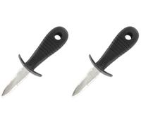 Fackelmann 43780 Coltello per ostriche, Acciaio Inossidabile, Grigio, 16 x 5 x 3,5 cm (Confezione da 2)