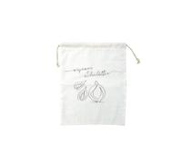 Fackelmann 47065 Sacchetto di conservazione per cipolle e scalogno, in Cotone, 28,5 x 22 cm, Bianco