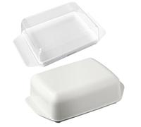Fackelmann 47350 Contenitori per burro, Plastica, 16.5 x 10.5 cm, Modelli assortiti, 2 pezzi