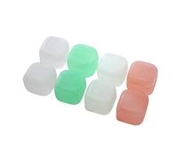 Fackelmann 49358 - Set di 8 cubetti di ghiaccio riutilizzabili, in plastica, multicolore, 2,4 cm