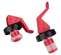 Fackelmann 49569 Tappi Bottiglia Ermetici 2 Pezzi, Plastica, Rosso, 8x7.8x3 cm