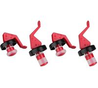 Fackelmann 49569 Tappi Bottiglia Ermetici 2 Pezzi, Plastica, Rosso, 8x7.8x3 cm (Confezione da 2)