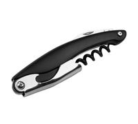 Fackelmann 49762 Cavatappi sommelier, Apribottiglie, Nero opaco, Plastica, Acciaio inossidabile, 11cm