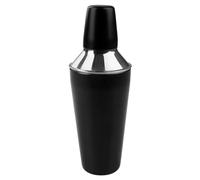 Fackelmann 49766 Shaker nero in acciaio inox, frullatore da cocktail in acciaio inox, 750 ml, nero, argento, acciaio inossidabile, 26 x 9 cm