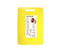 Fackelmann 521601 Tagliere colorato in PL 37,5 x 25,5 cm, (Colori Assortiti: Verde, Rosso, Arancio), quantità: 1 Pezzo, Polipropilene, Giallo