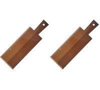 Fackelmann 521779 Tagliere per Bordi smussati, Legno, Marrone, 39 x 12 x 1, 1 cm (Confezione da 2)