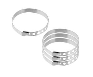 Fackelmann 56902 - Set di 4 Anelli per involtini in Acciaio Inox, ø 6 cm
