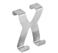 Fackelmann 61455 Porta, Gancio Appendiabiti da Porta, 6 x 5 cm, in Acciaio Inox