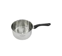 Fackelmann 681850 Casseruola 20 cm in acciaio inox, pentola da cucina, pentola a induzione, casseruola senza PFAS, acciaio inossidabile 18/8, grigio, 20 x 10 cm