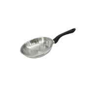Fackelmann 681851 Padella 20 cm in acciaio inox, Padella per cottura a tutti i fuochi, Stufa a induzione, Stufa senza PFAS, Acciaio Inox 18-8, Grigio, 20 x 5 cm